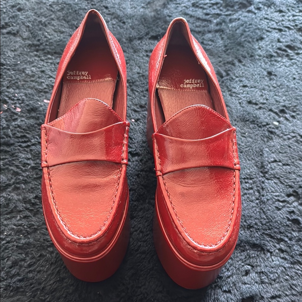 Jeffrey Campbell Red Loafers for women